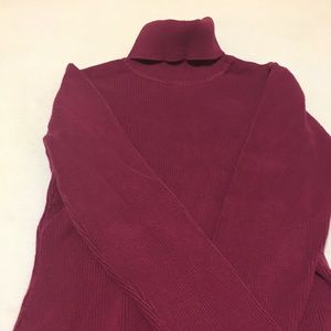Style & Co ribbed turtleneck in Deep Purple